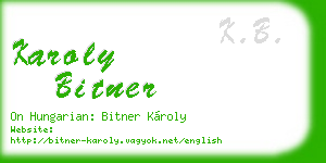karoly bitner business card