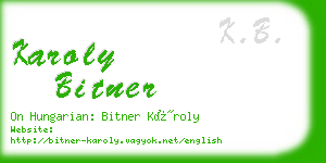 karoly bitner business card